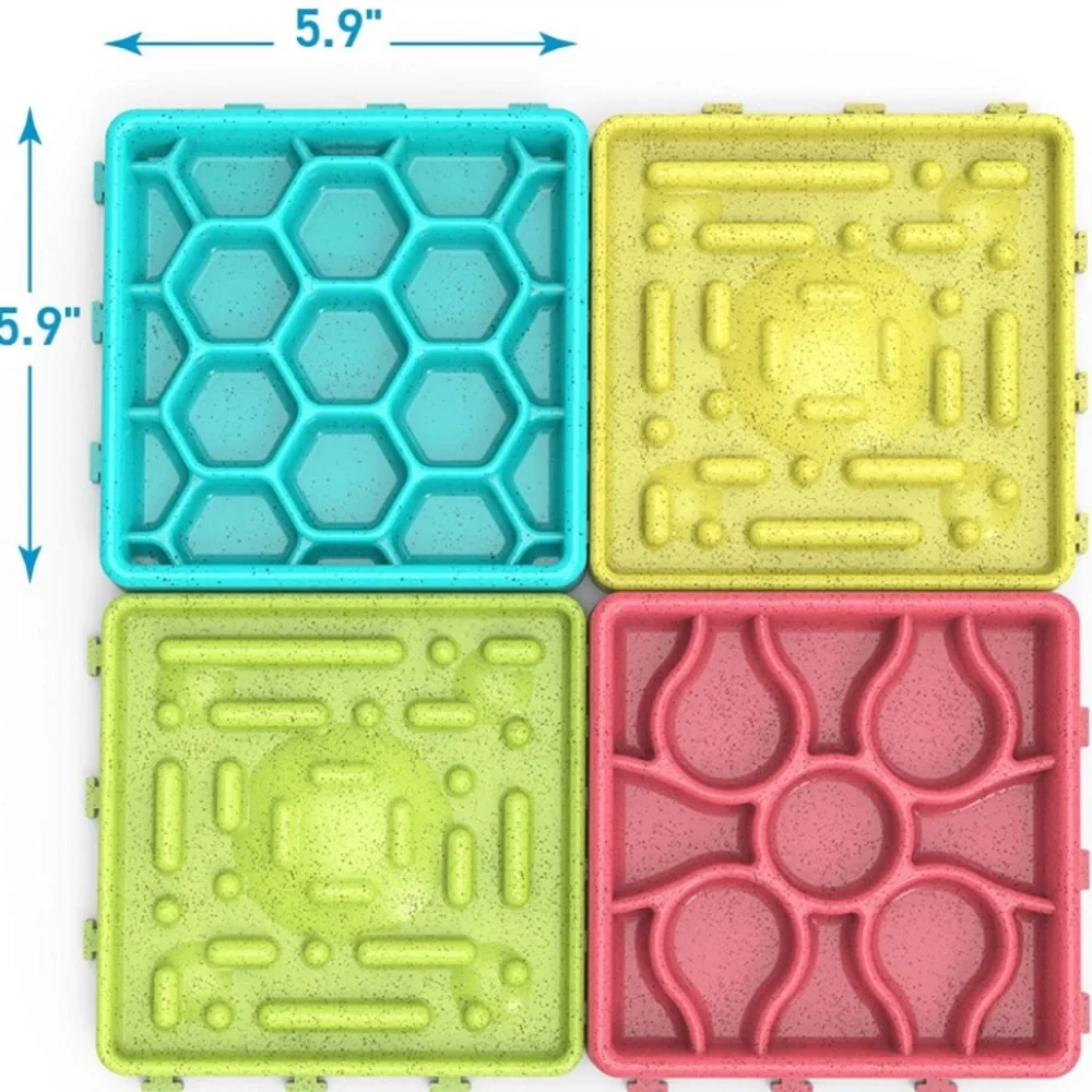 MULTICOLOR Slow Feeding Food Mats and Trays with Suction Cups for Cats and Dogs